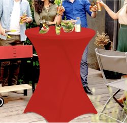 Red Covers Spandex for Cocktail Tables